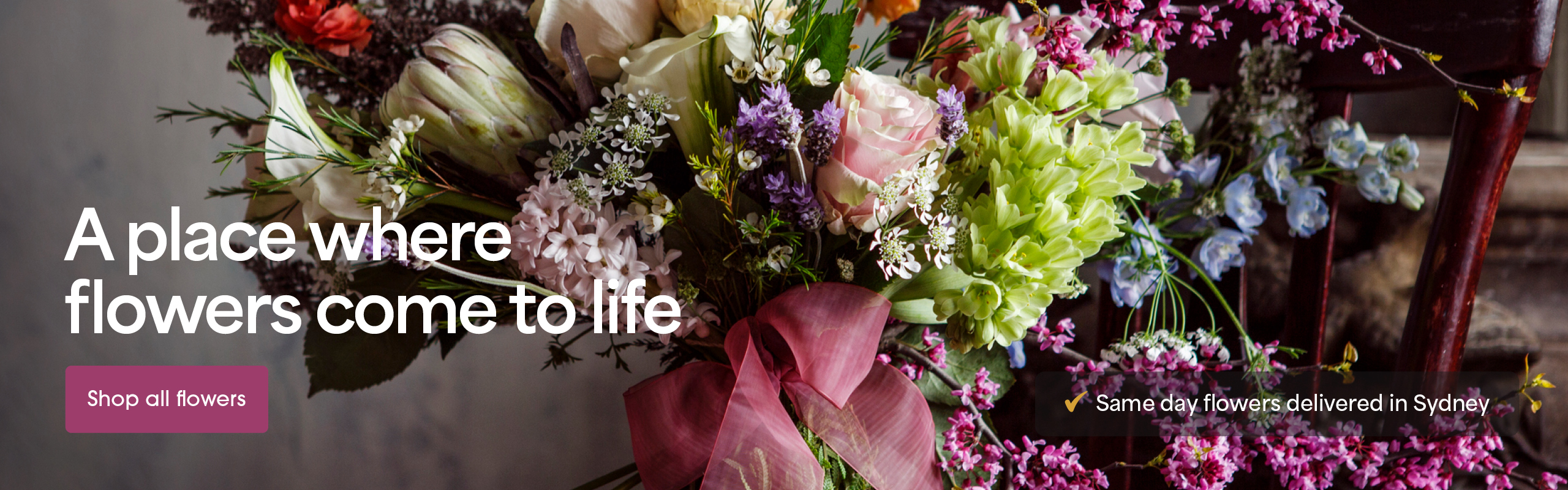 Seasonal bouquets from Mary athena designs in Sydney offering same-day delivery